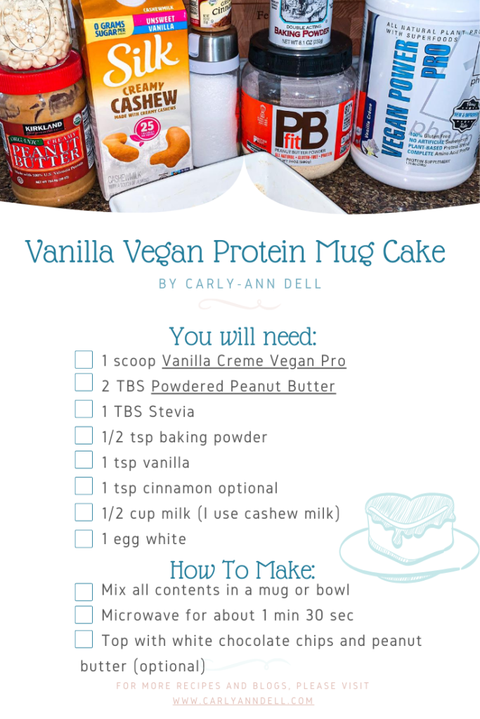 Vanilla Vegan Protein Mug Cake Recipe
